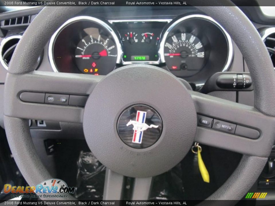 2008 Ford Mustang V6 Deluxe Convertible Black / Dark Charcoal Photo #14