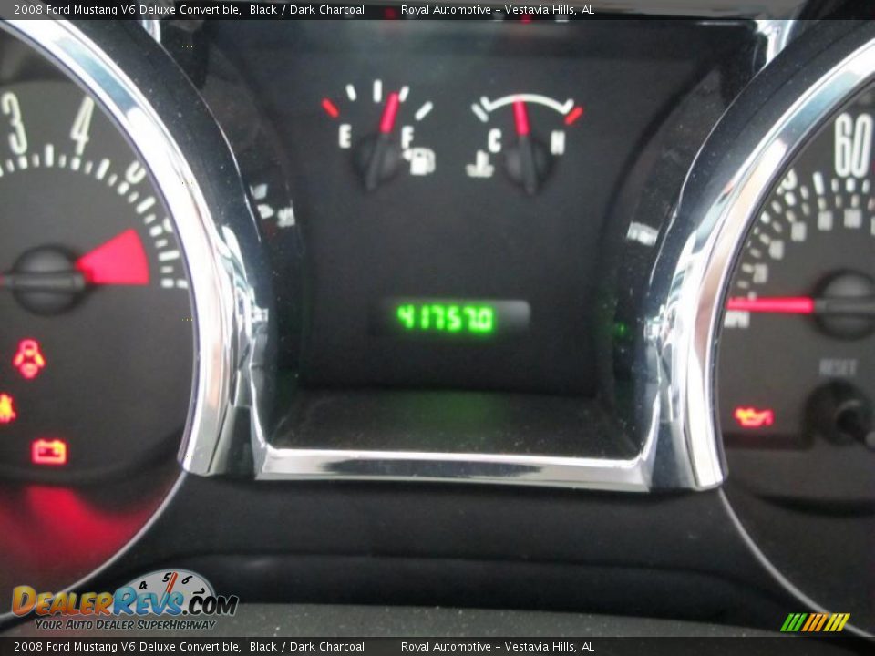 2008 Ford Mustang V6 Deluxe Convertible Black / Dark Charcoal Photo #15