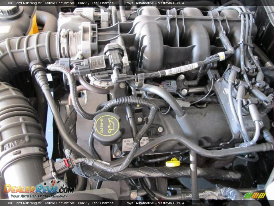 2008 Ford Mustang V6 Deluxe Convertible Black / Dark Charcoal Photo #25
