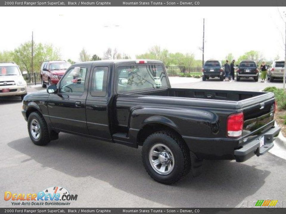 2000 Ford Ranger Sport SuperCab Black / Medium Graphite Photo #4