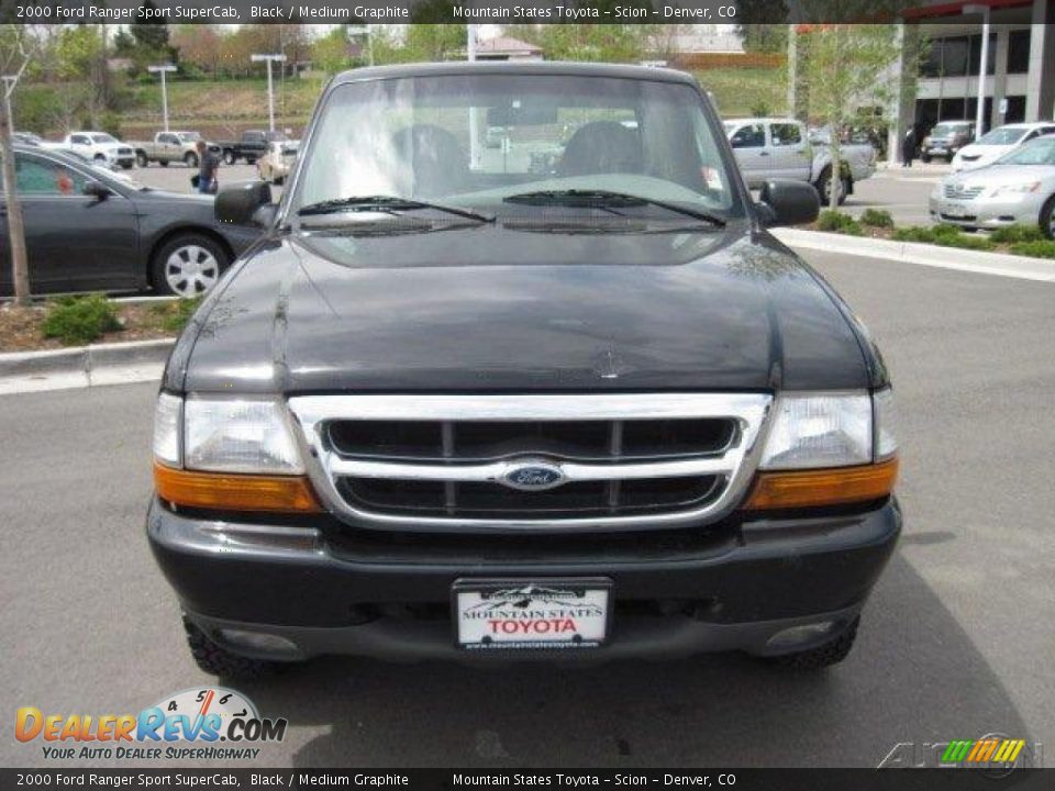 2000 Ford Ranger Sport SuperCab Black / Medium Graphite Photo #6