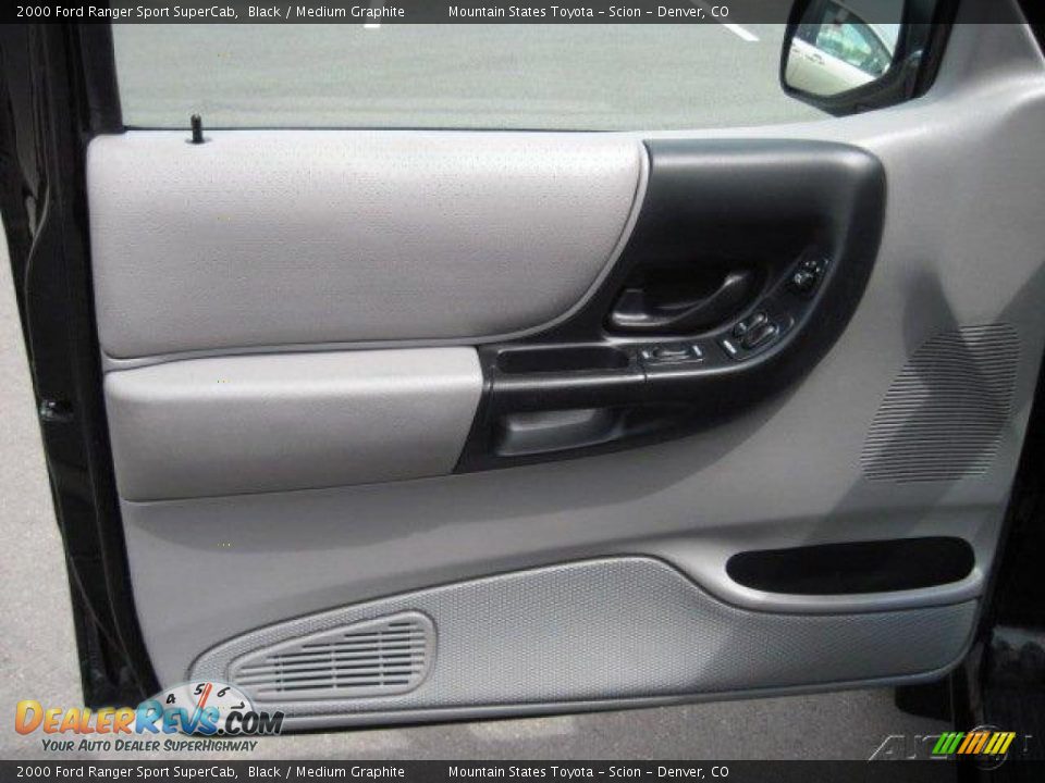 2000 Ford Ranger Sport SuperCab Black / Medium Graphite Photo #7