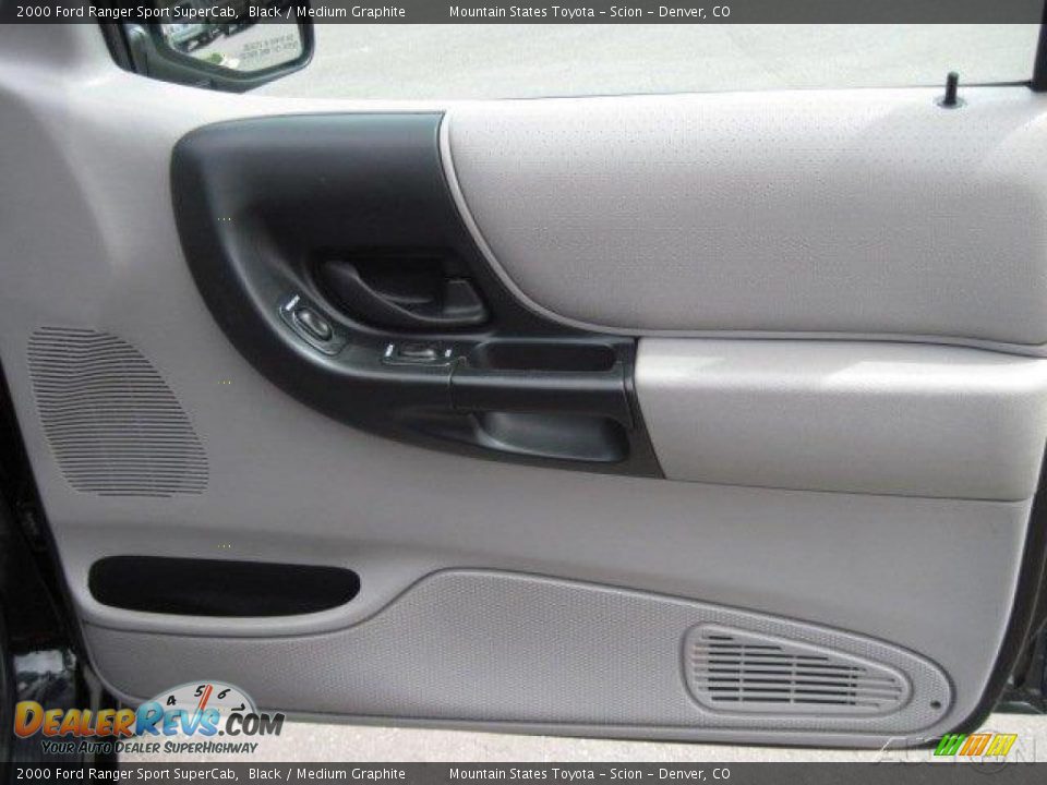 2000 Ford Ranger Sport SuperCab Black / Medium Graphite Photo #8
