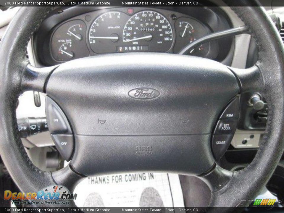 2000 Ford Ranger Sport SuperCab Black / Medium Graphite Photo #15