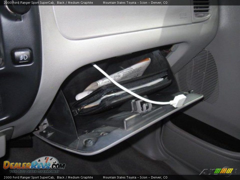 2000 Ford Ranger Sport SuperCab Black / Medium Graphite Photo #19
