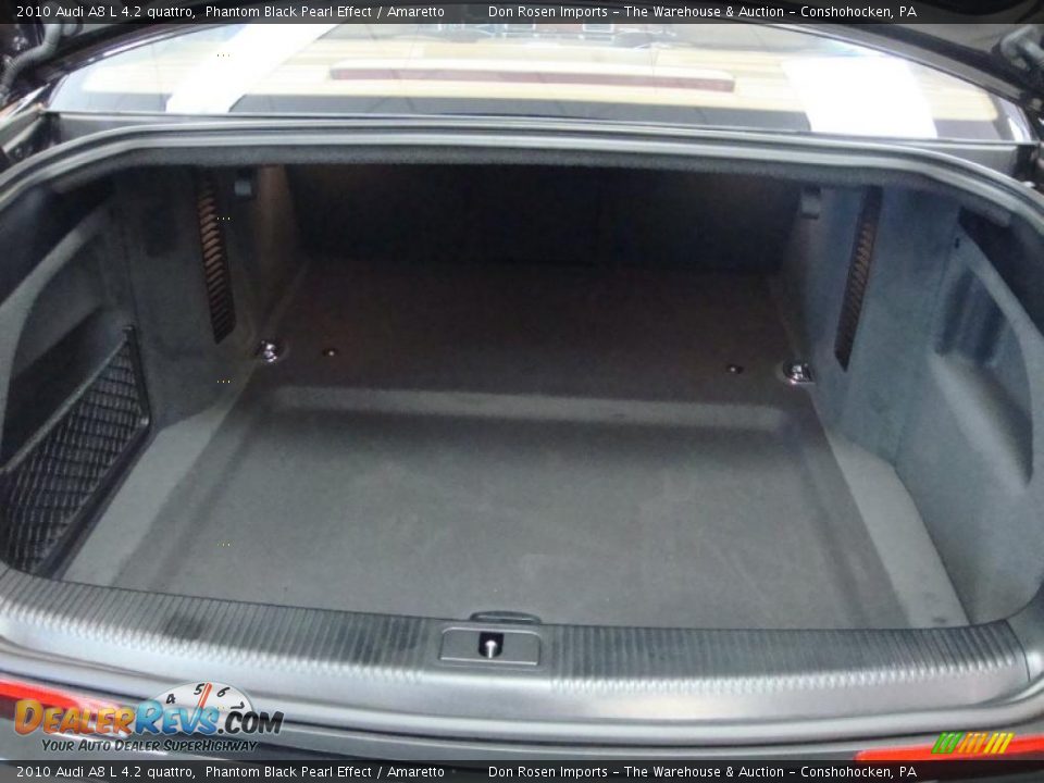 2010 Audi A8 L 4.2 quattro Phantom Black Pearl Effect / Amaretto Photo #20