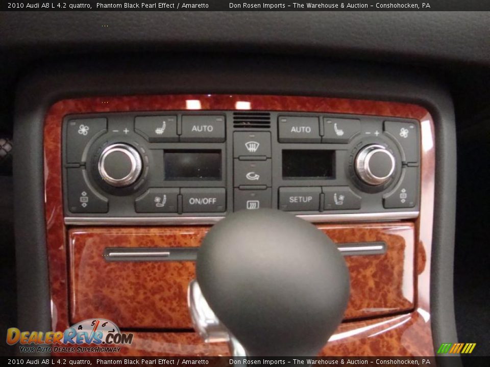 2010 Audi A8 L 4.2 quattro Phantom Black Pearl Effect / Amaretto Photo #30