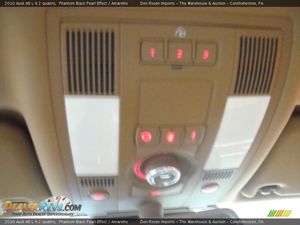2010 Audi A8 L 4.2 quattro Phantom Black Pearl Effect / Amaretto Photo #33