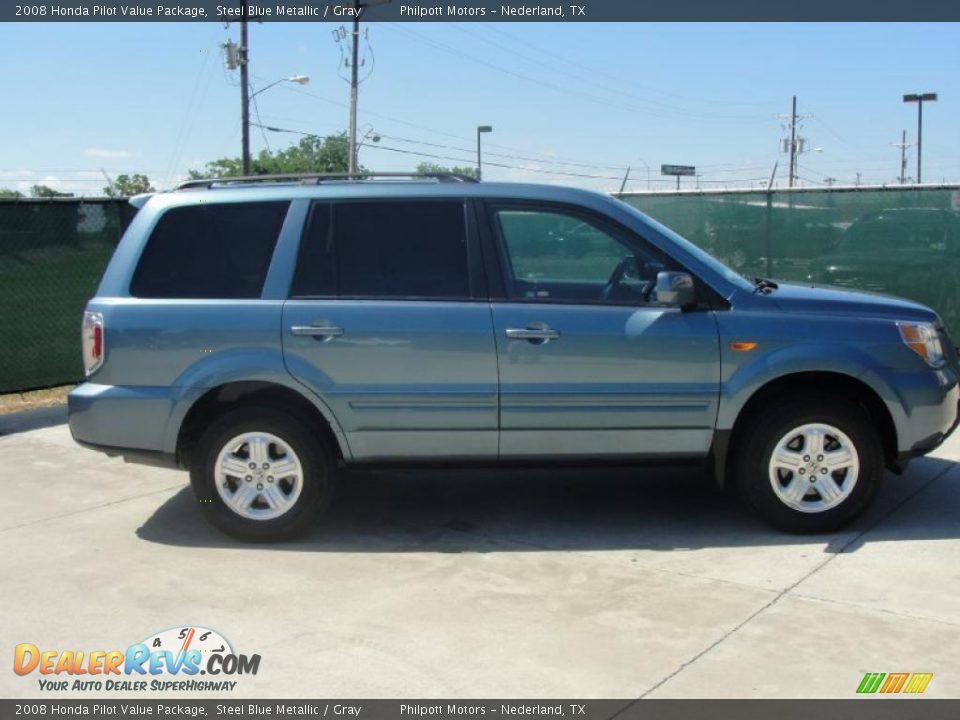 2008 Honda Pilot Value Package Steel Blue Metallic / Gray Photo #2