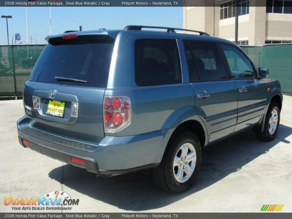 2008 Honda Pilot Value Package Steel Blue Metallic / Gray Photo #3