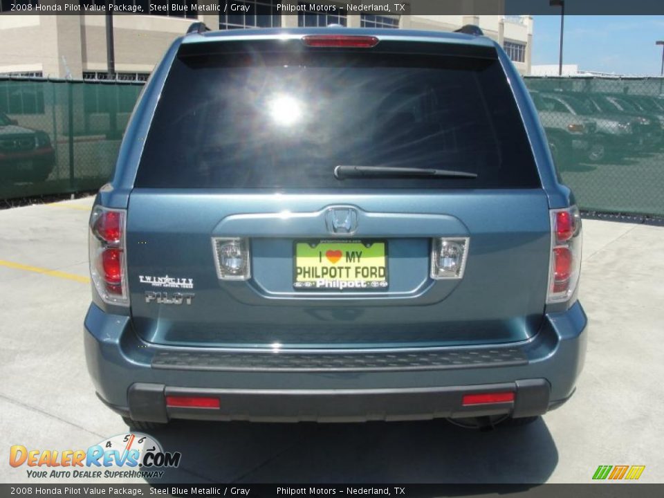 2008 Honda Pilot Value Package Steel Blue Metallic / Gray Photo #4