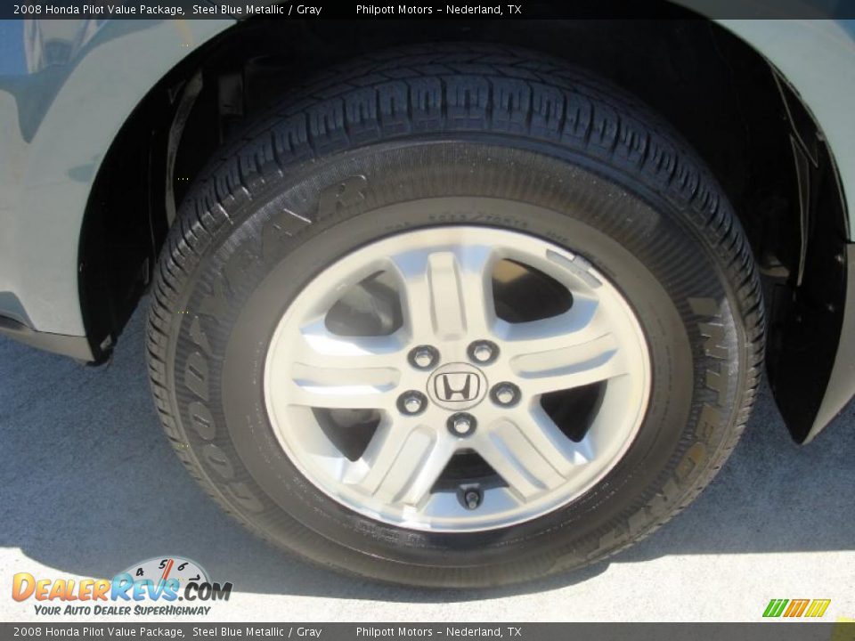 2008 Honda Pilot Value Package Steel Blue Metallic / Gray Photo #11