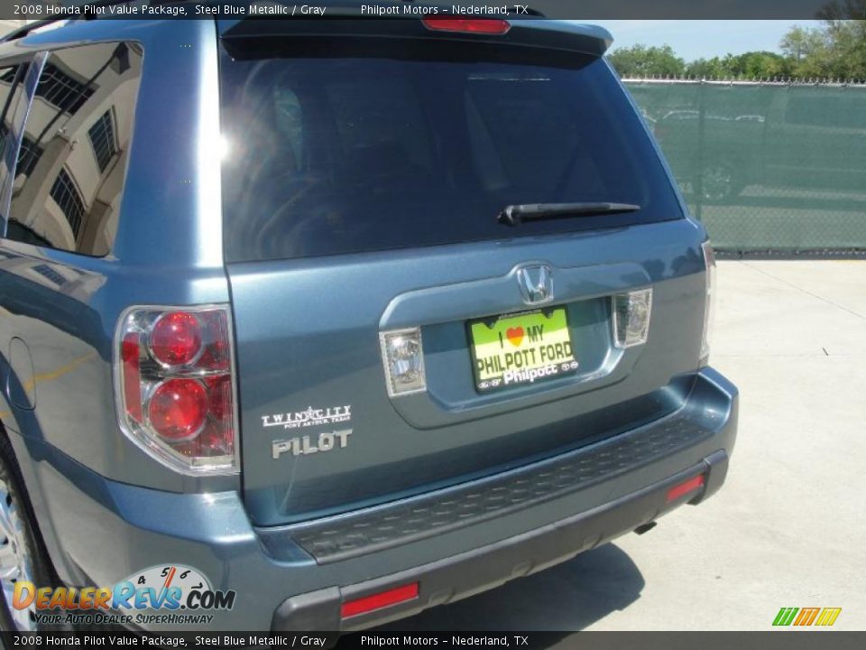 2008 Honda Pilot Value Package Steel Blue Metallic / Gray Photo #19