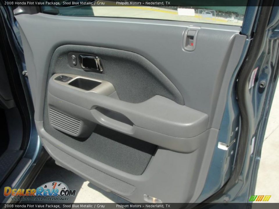 2008 Honda Pilot Value Package Steel Blue Metallic / Gray Photo #22