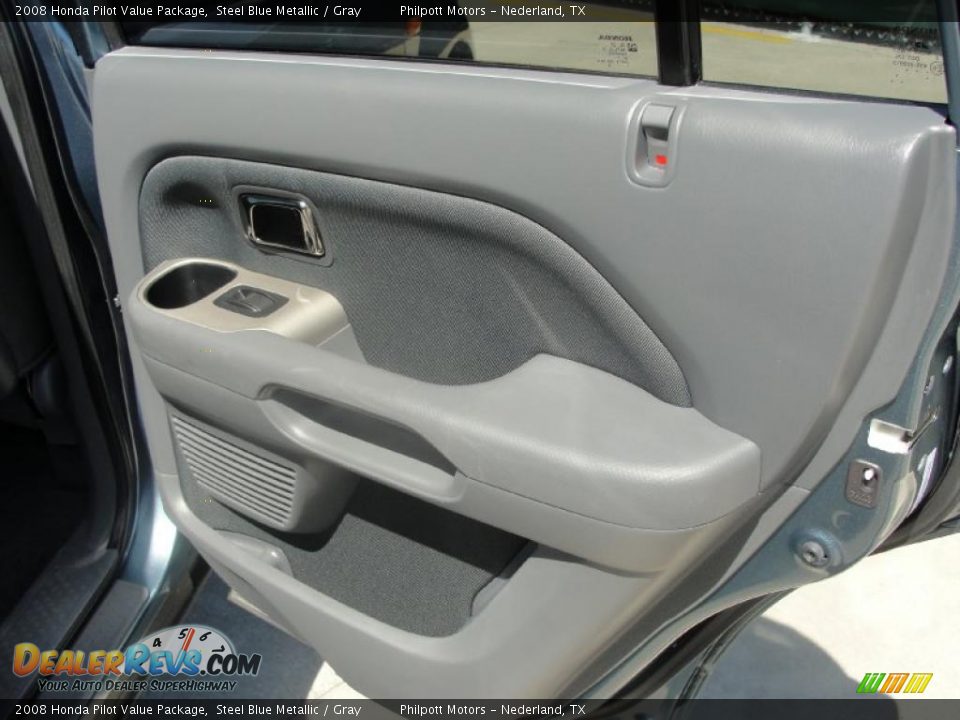 2008 Honda Pilot Value Package Steel Blue Metallic / Gray Photo #25