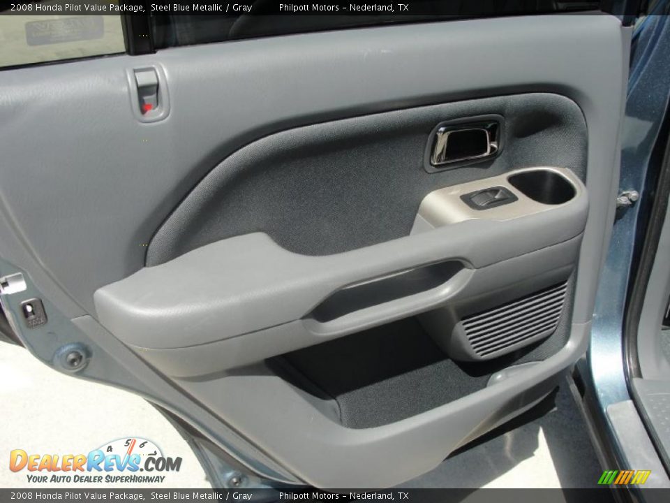 2008 Honda Pilot Value Package Steel Blue Metallic / Gray Photo #29