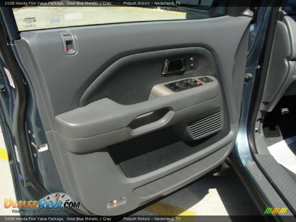 2008 Honda Pilot Value Package Steel Blue Metallic / Gray Photo #31