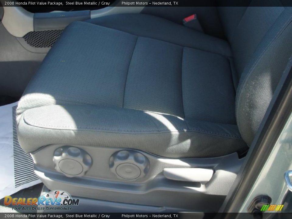 2008 Honda Pilot Value Package Steel Blue Metallic / Gray Photo #34