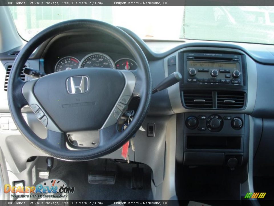 2008 Honda Pilot Value Package Steel Blue Metallic / Gray Photo #35