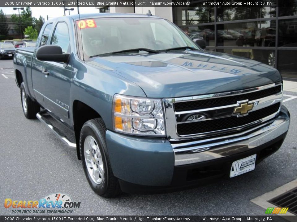 2008 Chevrolet Silverado 1500 LT Extended Cab Blue Granite Metallic / Light Titanium/Ebony Accents Photo #2