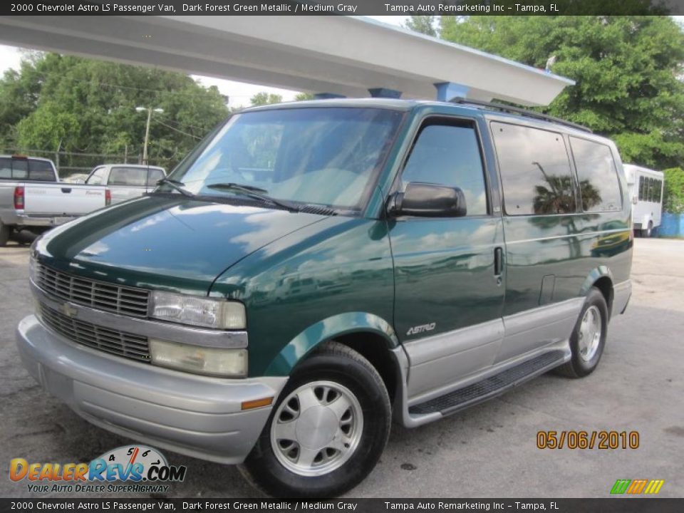 2000 Chevrolet Astro LS Passenger Van Dark Forest Green Metallic / Medium Gray Photo #4