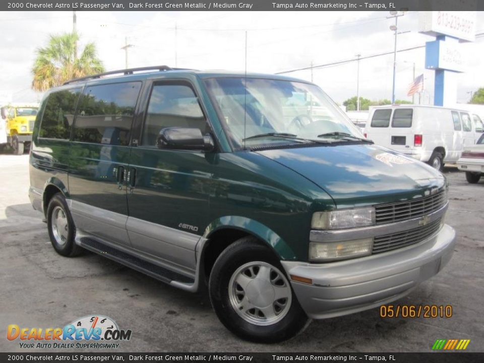 2000 Chevrolet Astro LS Passenger Van Dark Forest Green Metallic / Medium Gray Photo #6