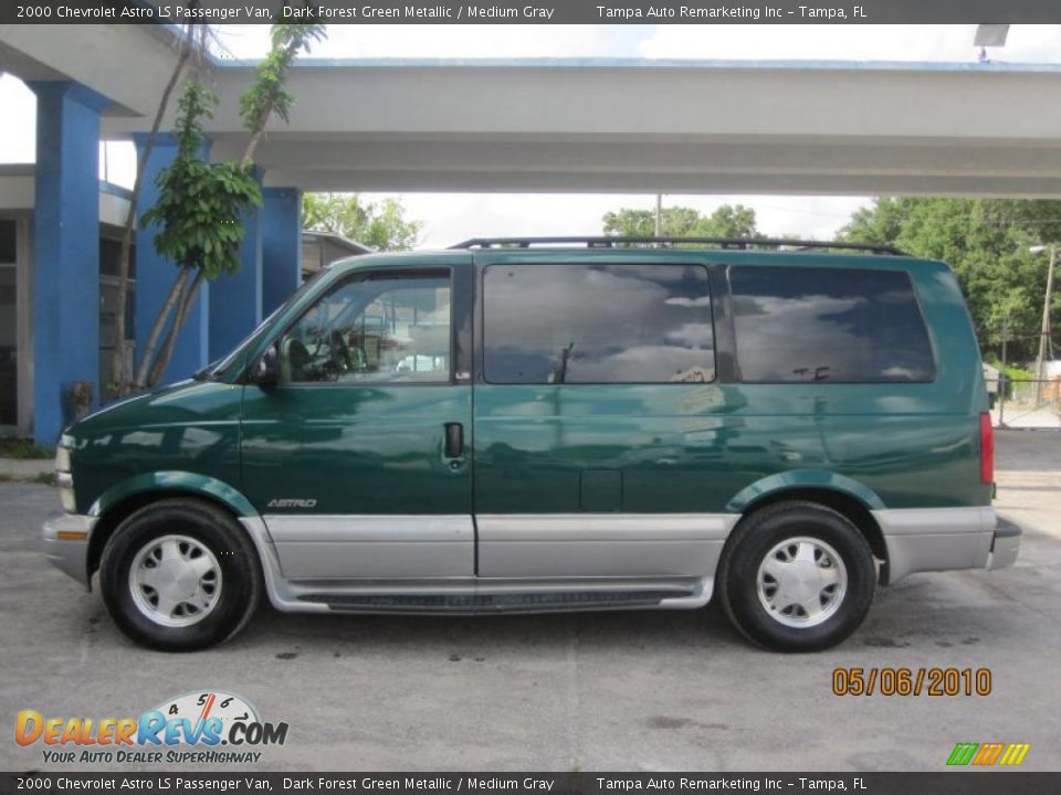 2000 Chevrolet Astro LS Passenger Van Dark Forest Green Metallic / Medium Gray Photo #7