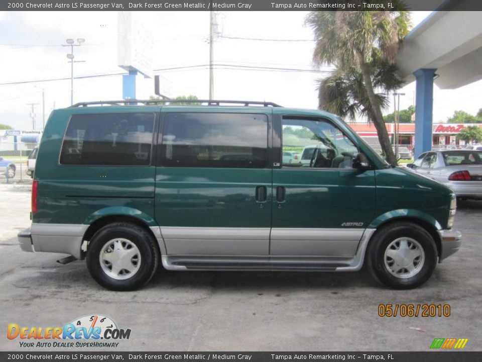 2000 Chevrolet Astro LS Passenger Van Dark Forest Green Metallic / Medium Gray Photo #8