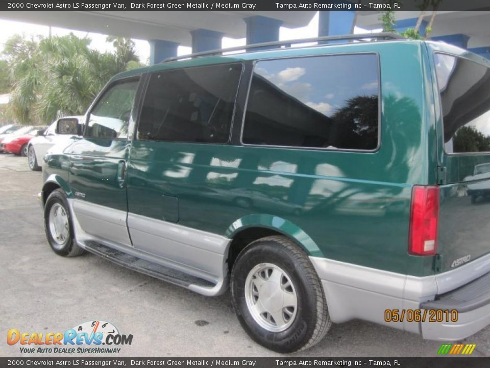 2000 Chevrolet Astro LS Passenger Van Dark Forest Green Metallic / Medium Gray Photo #10