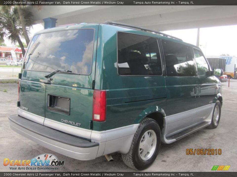 2000 Chevrolet Astro LS Passenger Van Dark Forest Green Metallic / Medium Gray Photo #12