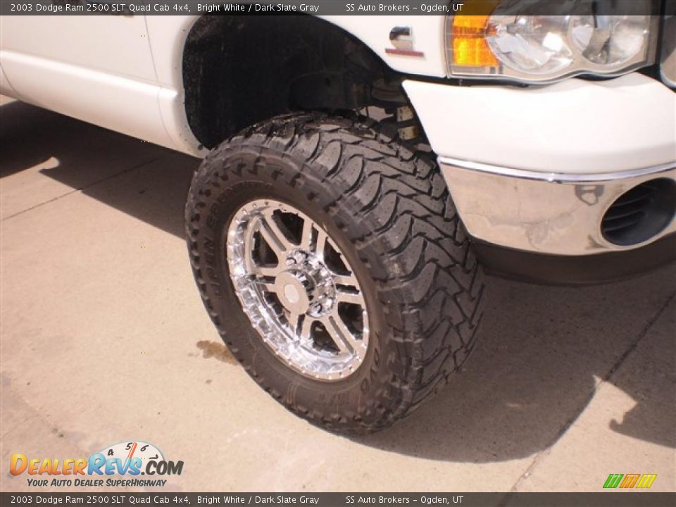 2003 Dodge Ram 2500 SLT Quad Cab 4x4 Bright White / Dark Slate Gray Photo #5