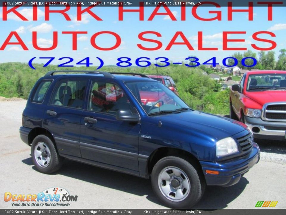 2002 Suzuki Vitara JLX 4 Door Hard Top 4x4 Indigo Blue Metallic / Gray Photo #1