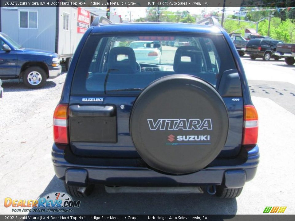 2002 Suzuki Vitara JLX 4 Door Hard Top 4x4 Indigo Blue Metallic / Gray Photo #3