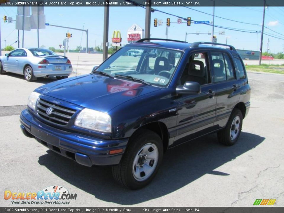 2002 Suzuki Vitara JLX 4 Door Hard Top 4x4 Indigo Blue Metallic / Gray Photo #4