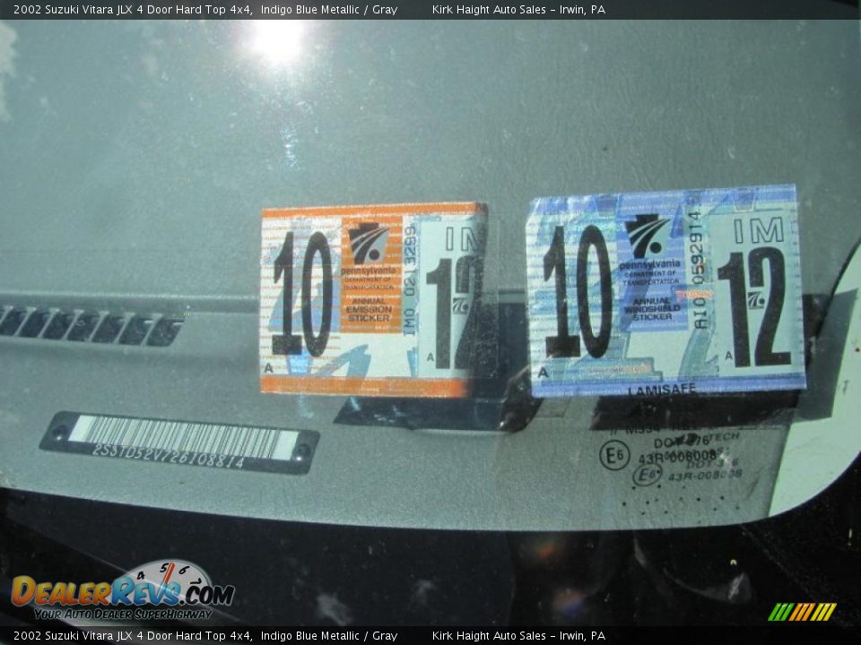 2002 Suzuki Vitara JLX 4 Door Hard Top 4x4 Indigo Blue Metallic / Gray Photo #7