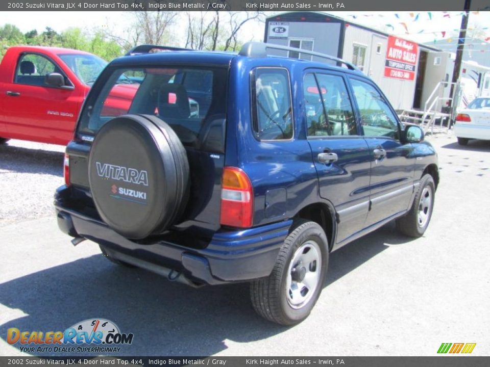 2002 Suzuki Vitara JLX 4 Door Hard Top 4x4 Indigo Blue Metallic / Gray Photo #11