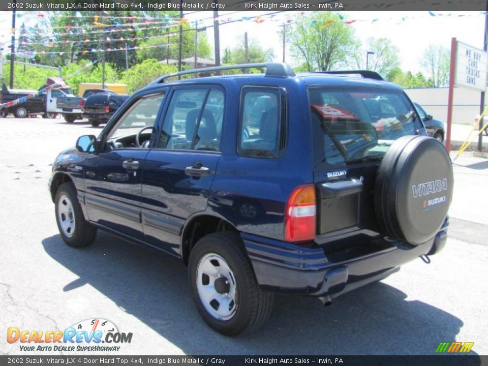 2002 Suzuki Vitara JLX 4 Door Hard Top 4x4 Indigo Blue Metallic / Gray Photo #12