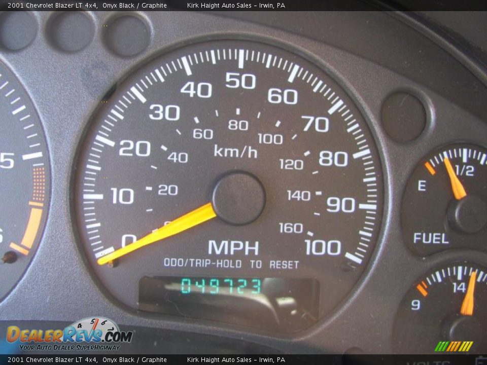 2001 Chevrolet Blazer LT 4x4 Onyx Black / Graphite Photo #9