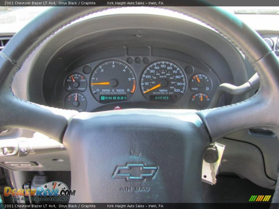 2001 Chevrolet Blazer LT 4x4 Onyx Black / Graphite Photo #19