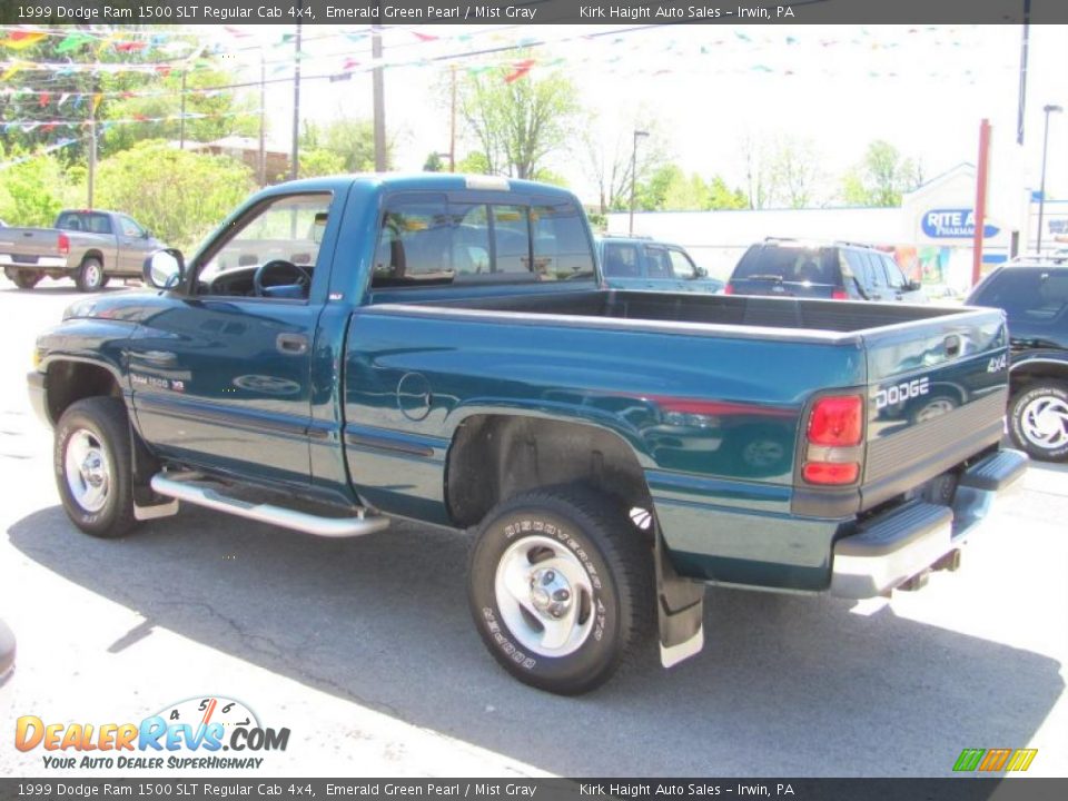 1999 Dodge Ram 1500 SLT Regular Cab 4x4 Emerald Green Pearl / Mist Gray Photo #12