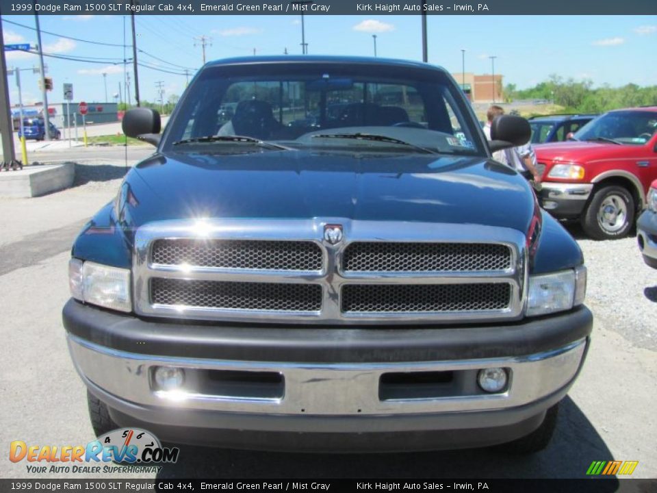 1999 Dodge Ram 1500 SLT Regular Cab 4x4 Emerald Green Pearl / Mist Gray Photo #14