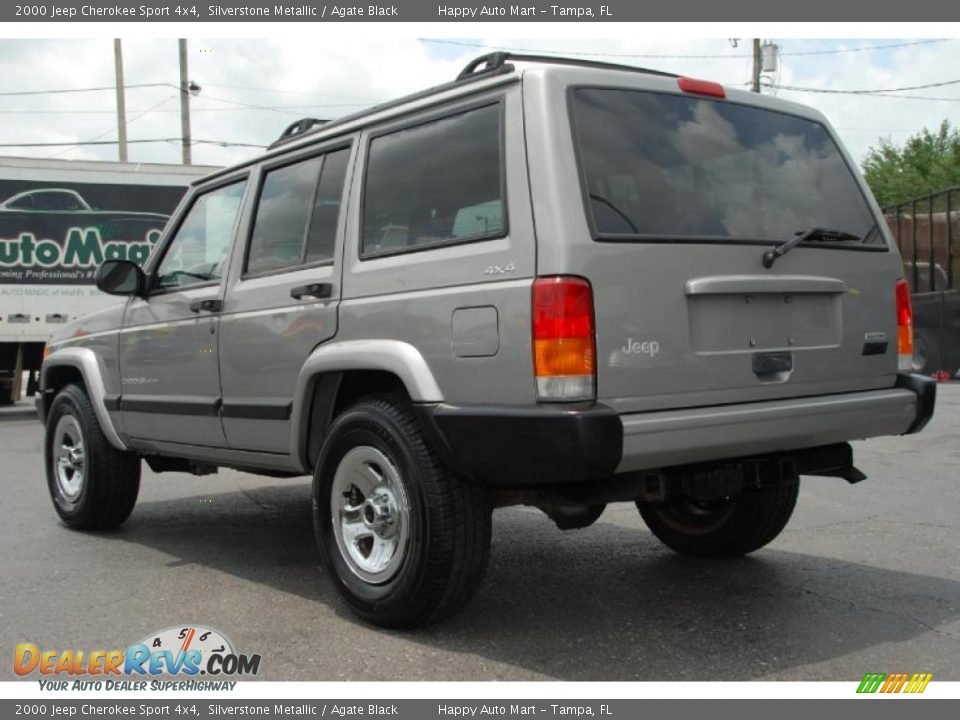 2000 Jeep Cherokee Sport 4x4 Silverstone Metallic / Agate Black Photo #15