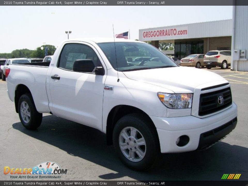 2010 Toyota Tundra Regular Cab 4x4 Super White / Graphite Gray Photo #1