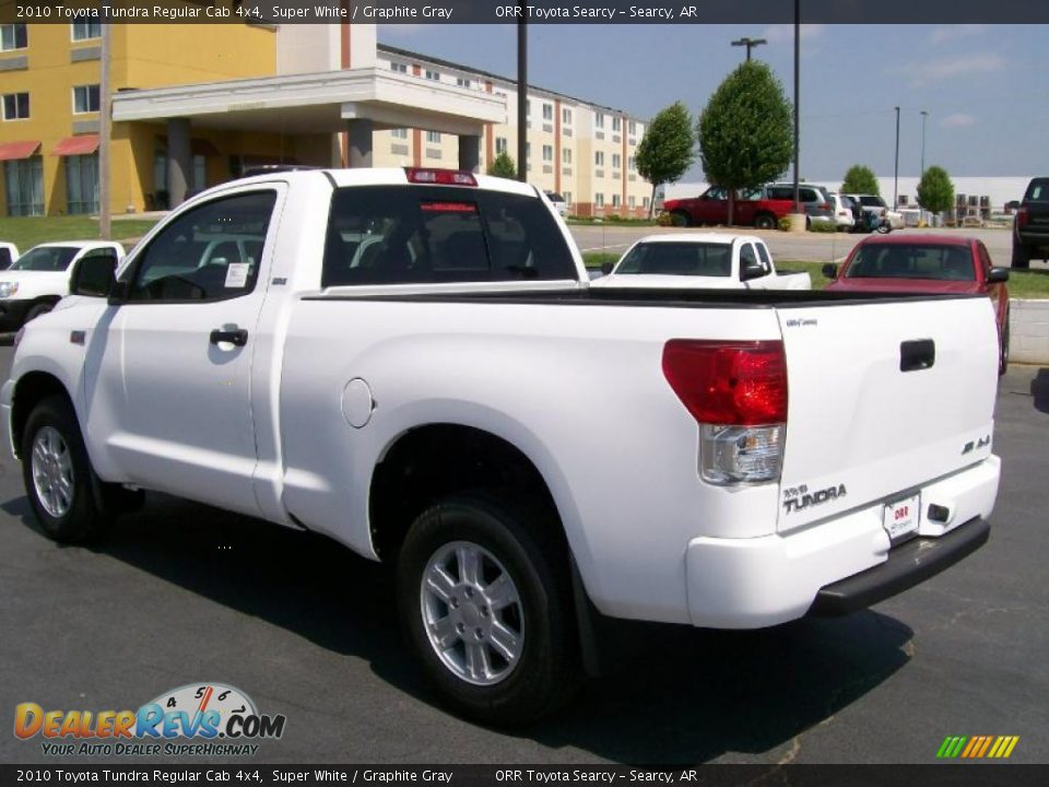 2010 Toyota Tundra Regular Cab 4x4 Super White / Graphite Gray Photo #3