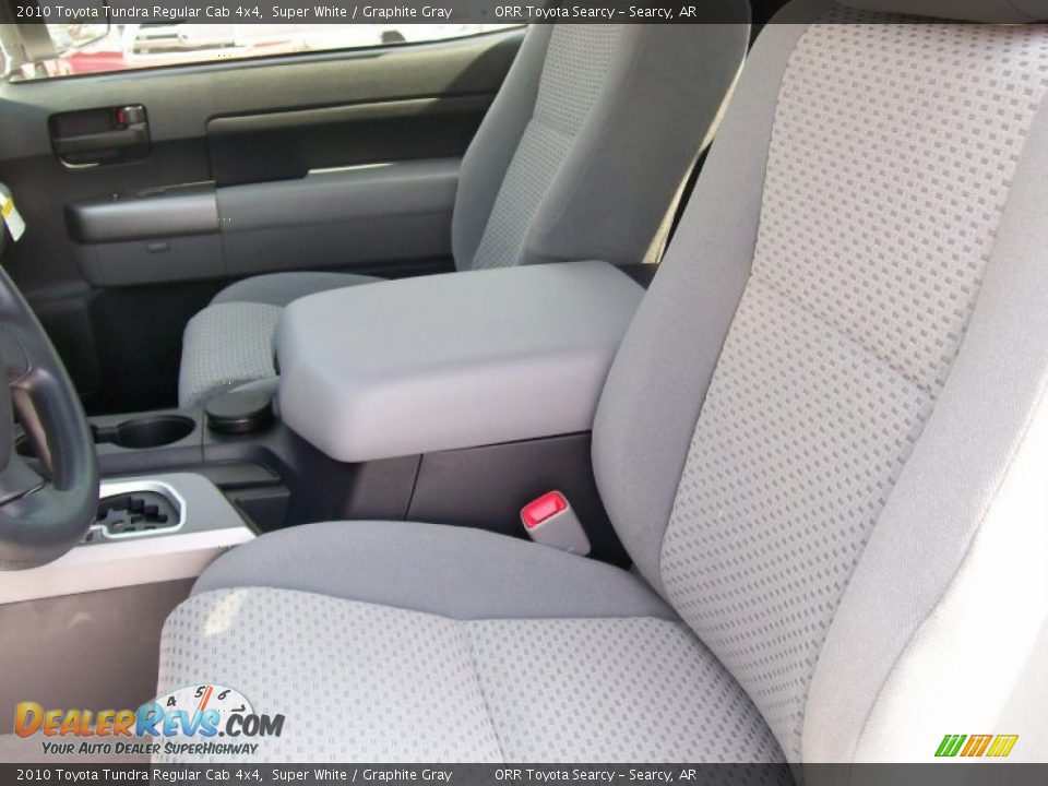 2010 Toyota Tundra Regular Cab 4x4 Super White / Graphite Gray Photo #6