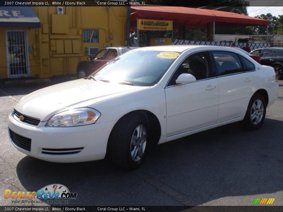 2007 Chevrolet Impala LS White / Ebony Black Photo #3