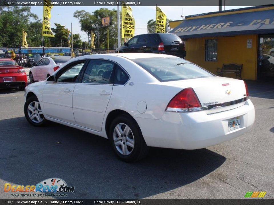 2007 Chevrolet Impala LS White / Ebony Black Photo #4