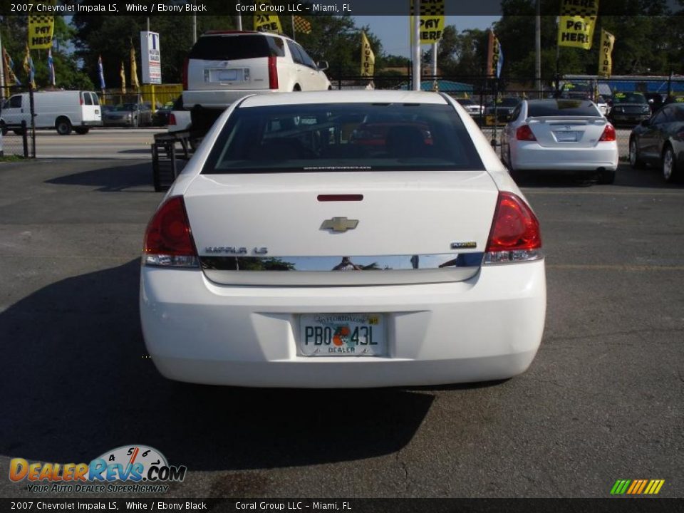 2007 Chevrolet Impala LS White / Ebony Black Photo #5