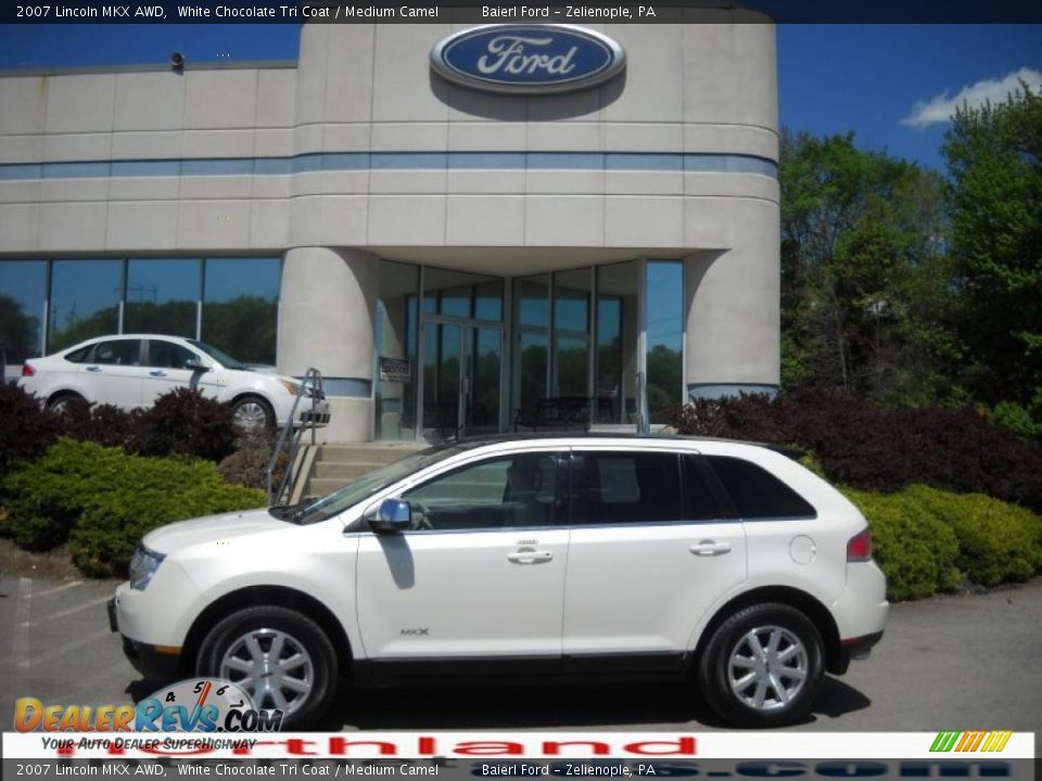 2007 Lincoln MKX AWD White Chocolate Tri Coat / Medium Camel Photo #1