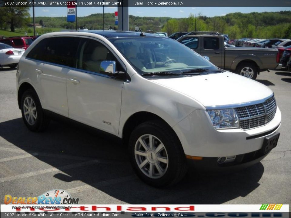2007 Lincoln MKX AWD White Chocolate Tri Coat / Medium Camel Photo #4